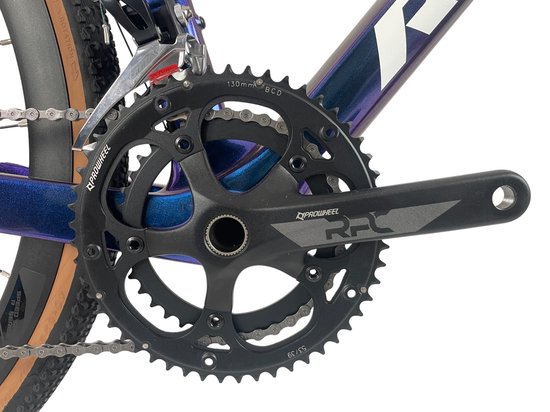 Rinos Sandman 1.0 - Carbon Gravel Fietes - Gravel Bike - met Shimano SORA 18 versnellingen en schijfremmen - lichte fiets voor dames en heren - 700 x 40C - Kameleon Blauw-Paars 58 van Rinos — afbeelding 3