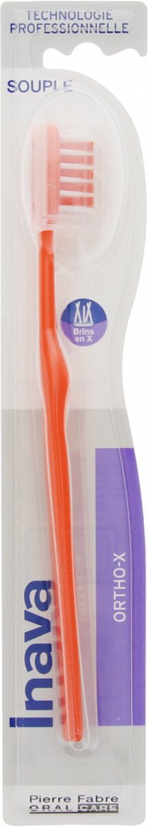 Goedkoopste Inava Ortho-X Zachte Tandenborstel 20/100 (Kleur Oranje