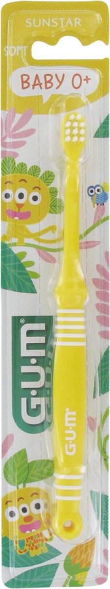 GUM Brosse à Dents Soft Baby 0 Mois et + 213 (Kleur : Geel)