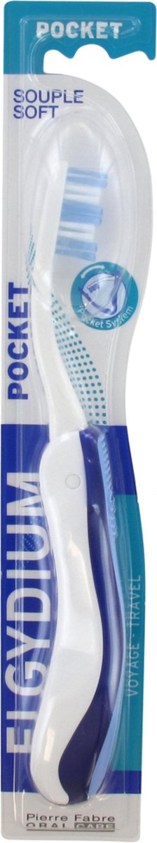 Elgydium Pocket Zachte Tandenborstel (Kleur : Blauw)