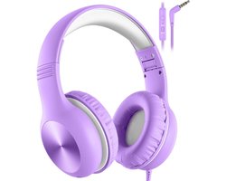 ApexArte® Koptelefoon Kinderen met Draad - Gaming Headset - Paars