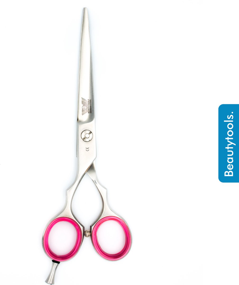 BEAUTYTOOLS Kappersschaar/Professionele Knipschaar voor dik haar - Linkshandig - SilverCut (5.5") - (RS-2793)