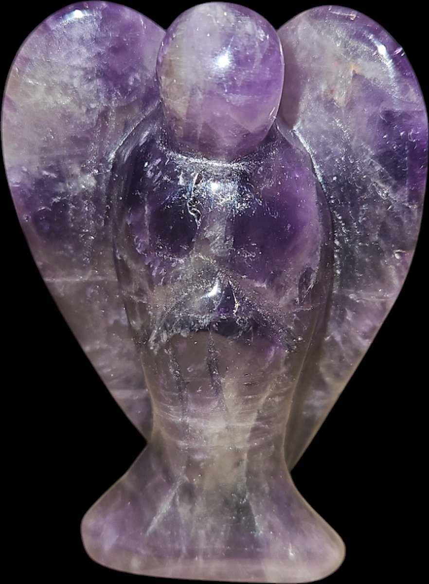 Edelstenen Engel Amethist 5cm staand (staat stabiel)