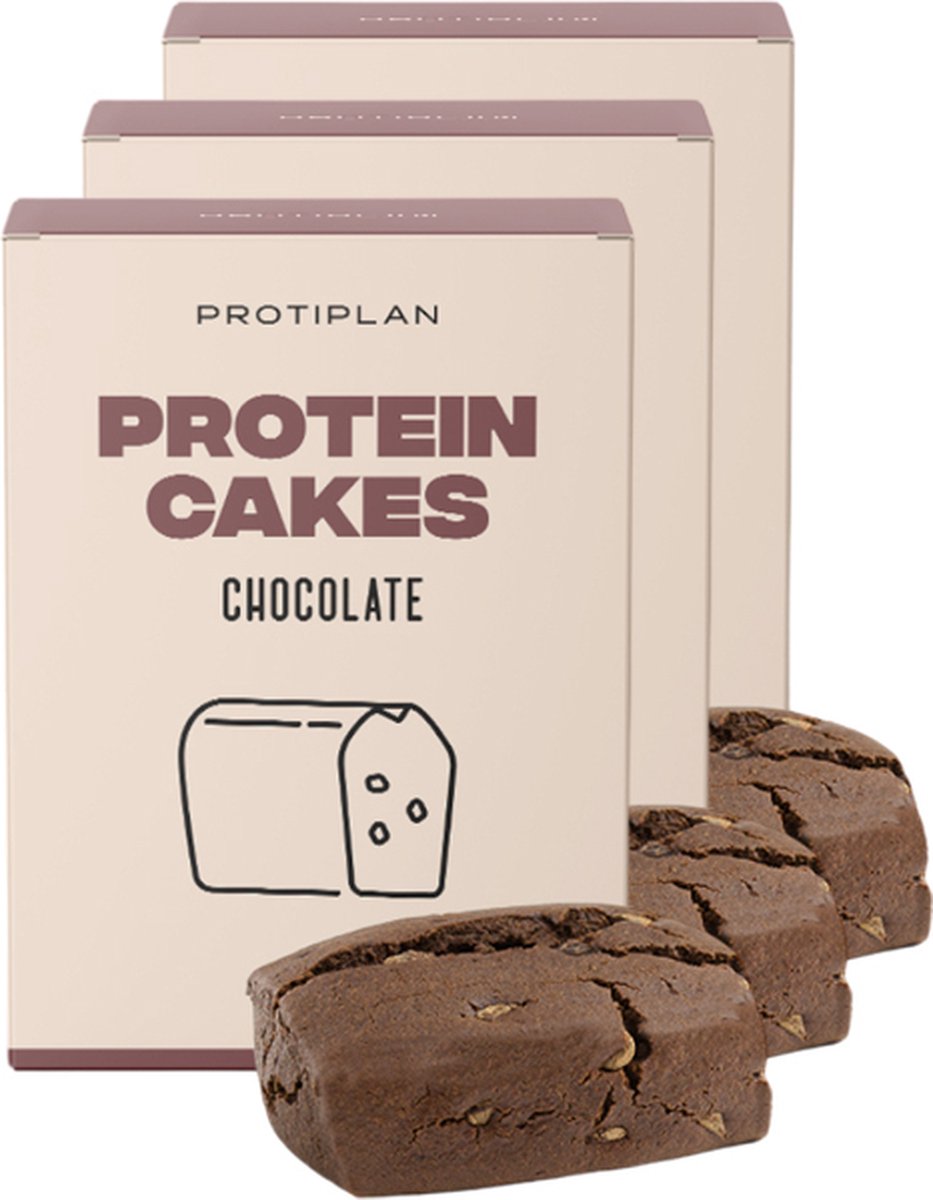 Goedkoopste Protiplan | Cake Chocolade | 3 stuks | 3 x 7 x 50 gram | Low carb snack | Snel afvallen zonder hongergevoel!