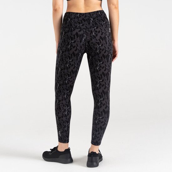Dare 2b - Influential Dames Sportlegging - Zwart Motief - Maat 36
