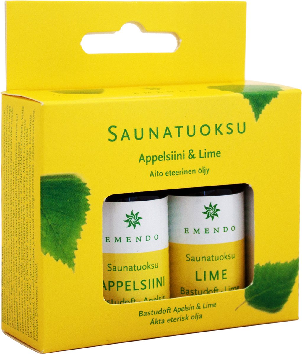 Goedkoopste Emendo Sauna geuren Sinaasappel & Limoen 2 x 10 ml - Appelsiini - Lime