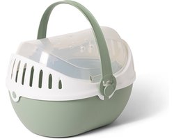 Transportbox Savic - Botanisch Groen - Kunststof, Opklapbare Bovenkant, 30.5x24.5x20.5 cm