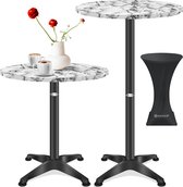 Bol.com KESSER® bartafel bistrotafel 2in1 aluminium roestvrij stalen blad | in hoogte verstelbaar | 70cm / 115cm | partytafel ta... aanbieding