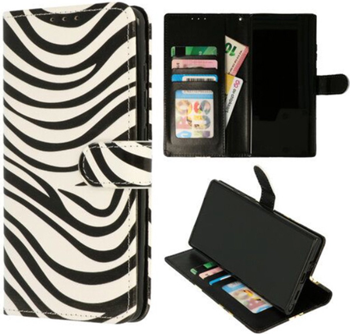 Geschikt voor Samsung A42 (5G) - Bookcase Print - Zebra - Ruimte voor 3 pasjes - Telefoonhoesje