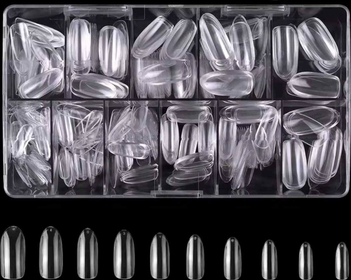 Goedkoopste Nifkos Nagel Tips Transparant Oval - 450 stuks - Nagel tips transparant – Nageltips voor gelnagels – Nagel tips acryl – Transparante nageltips – Transparante nagels – Fake nails clear - Kunstnagels Nepnagels - Kerstcadeau voor vrouwen - Cadeau v