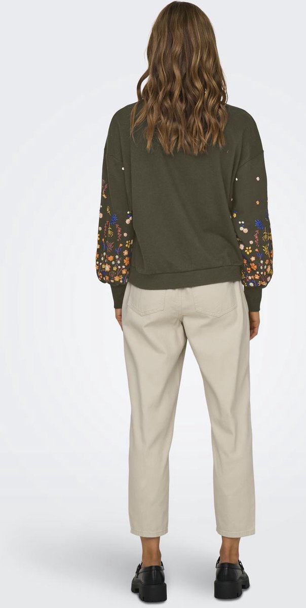 ONLY ONLBROOKE L/S O-NECK FLOWER SWT NOOS - Collegepaita - black/musta ONLY ONLBROOKE L/S O-NECK FLOWER SWT NOOS - Collegepaita - black/musta