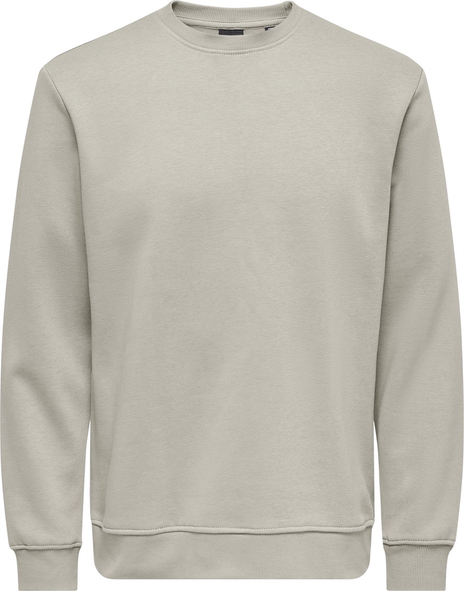 Only & Sons Connor Crew Neck Trui Heren Sweater Lining Zwart