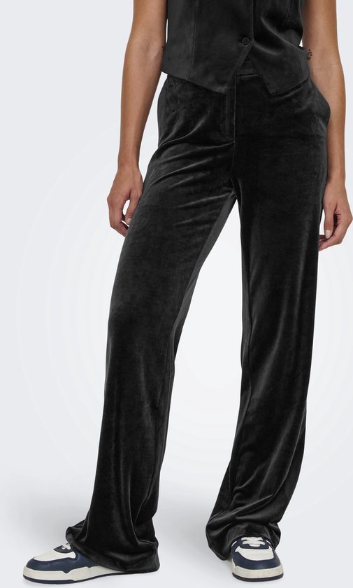 Only Broek Onlkayle-elsy Straight Velvet Pant 15335852 Black Dames Maat - W38 X L32