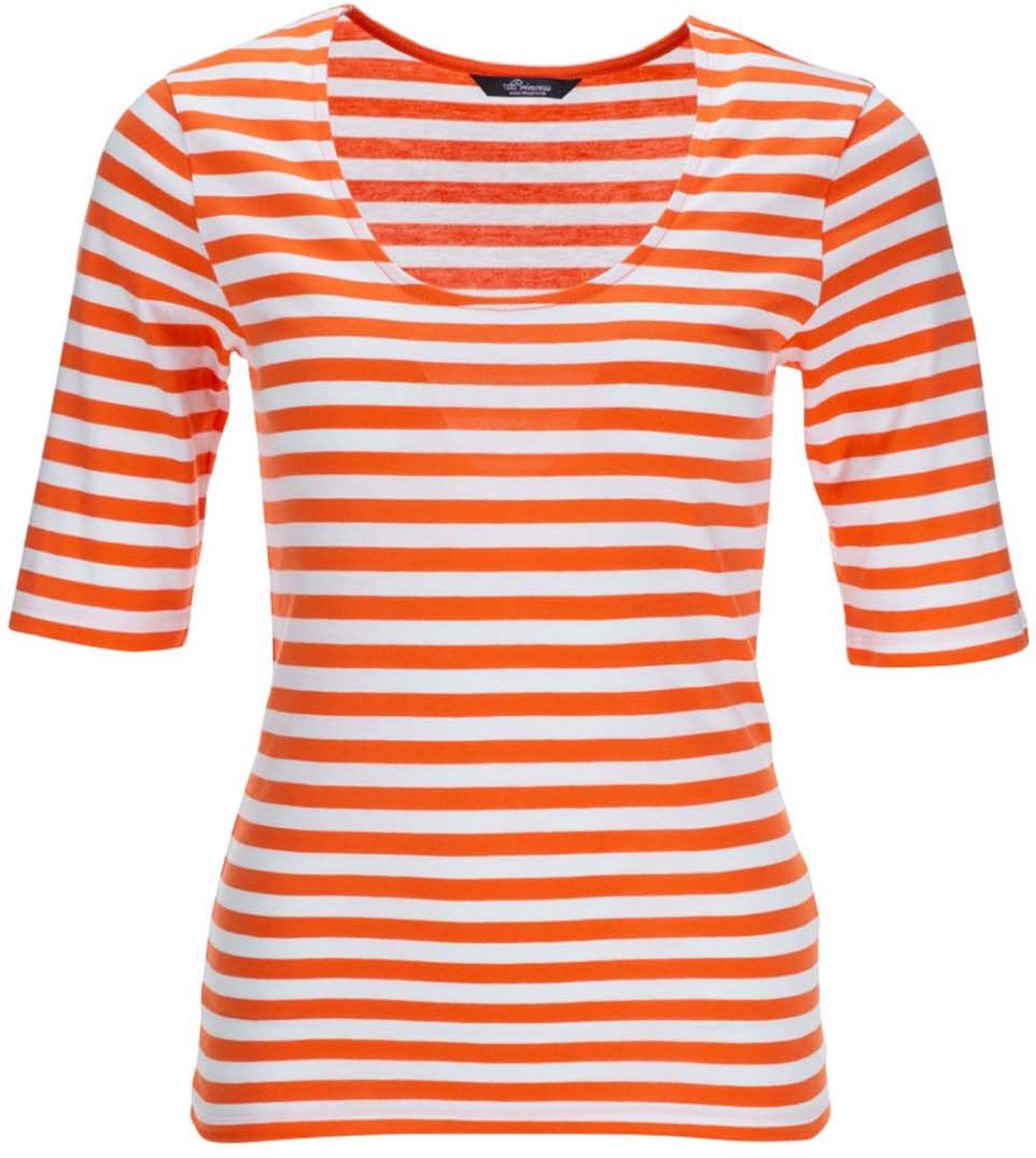 Princess goes Hollywood • oranje gesteept t-shirt • maat 36