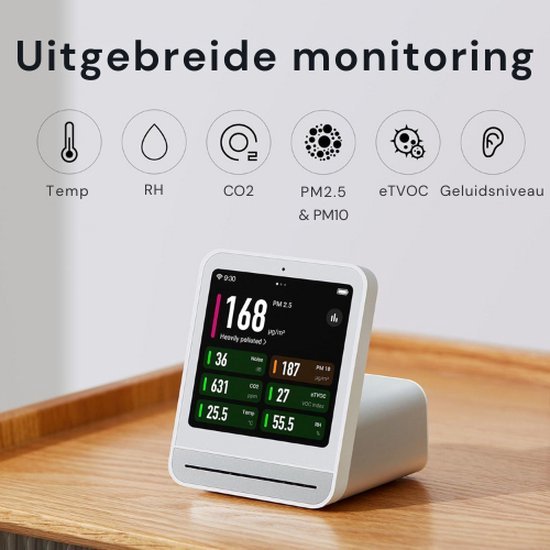 Luxe CO2 Meter met WiFi en app