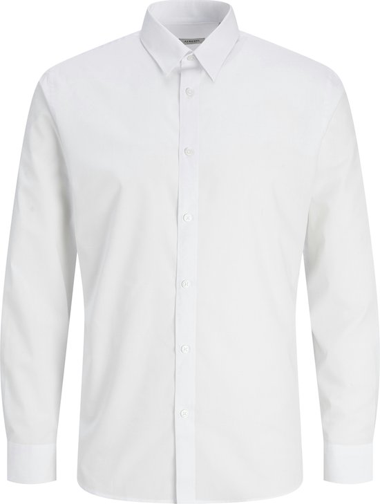 Chemise homme JJ Rebel JREBGAVIN unie à manches longues NOOS - White