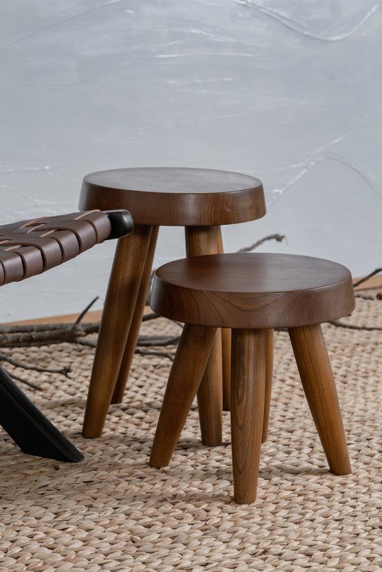 De Eekhoorn | BUTTON SIDE TABLE CERAMICS WHITE 45x35CM