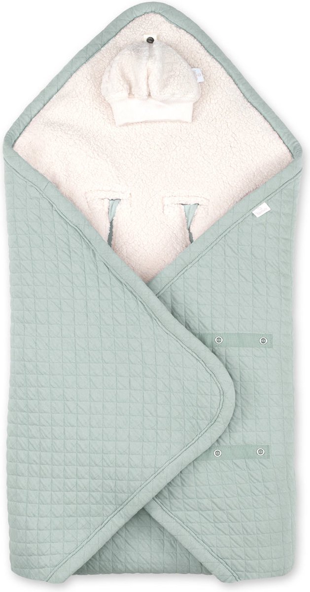 BEMINI Voetenzak - Biside 0-12m - Warme gewatteerde teddy - Lunar