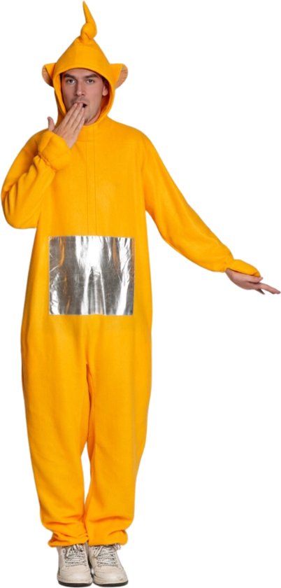Partychimp Tv Figuren Kostuum voor Volwassenen Pluche Onesie Kinderfiguren Verkleedpak Carnavalskleding Heren Carnavalskleding Dames Verkleedkleding - Polyester - Geel - Uniseks - Onesie - Maat M/L