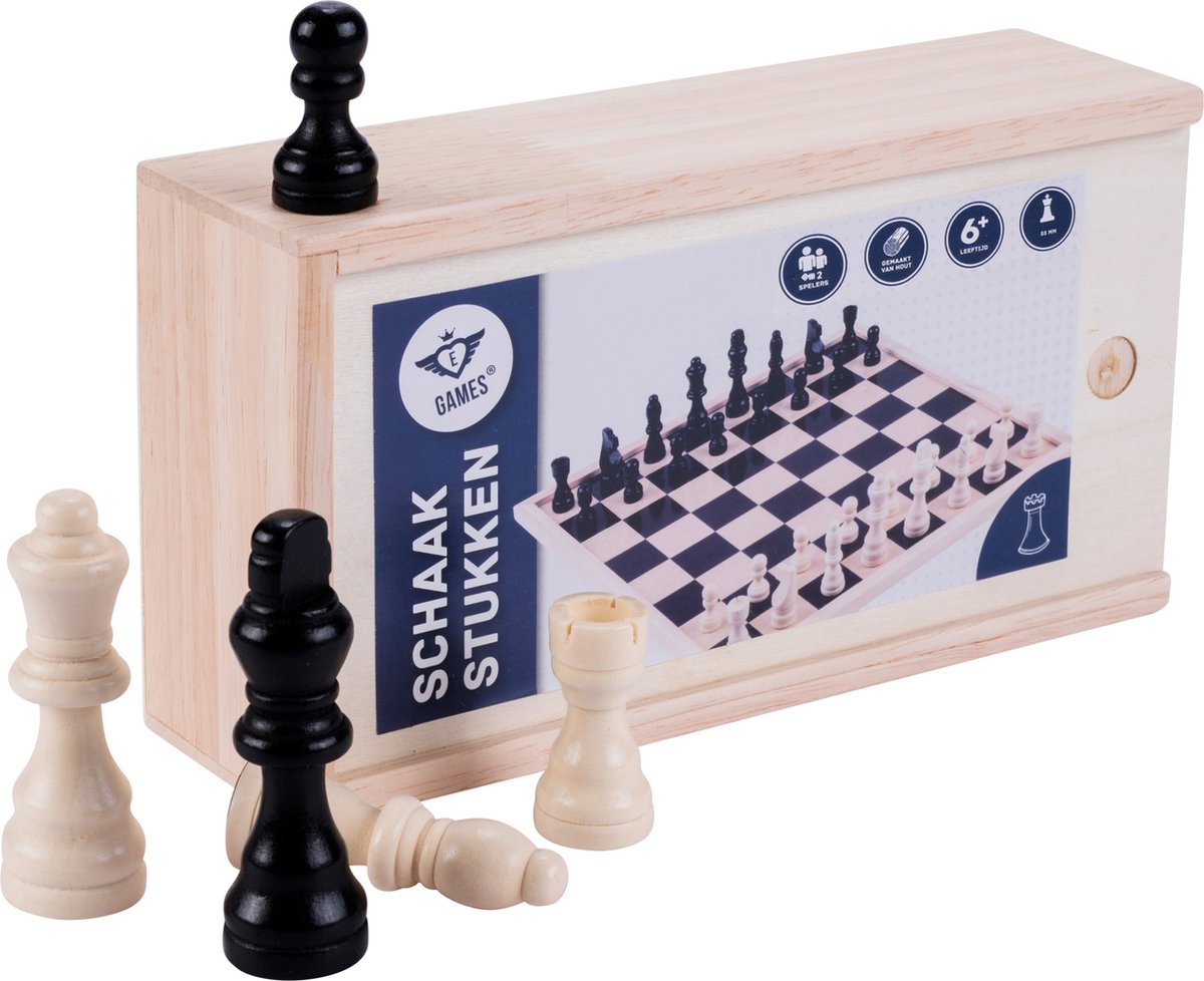 CHESSMEN ASHWOOD BLACK/NATURAL - KING 88 MM