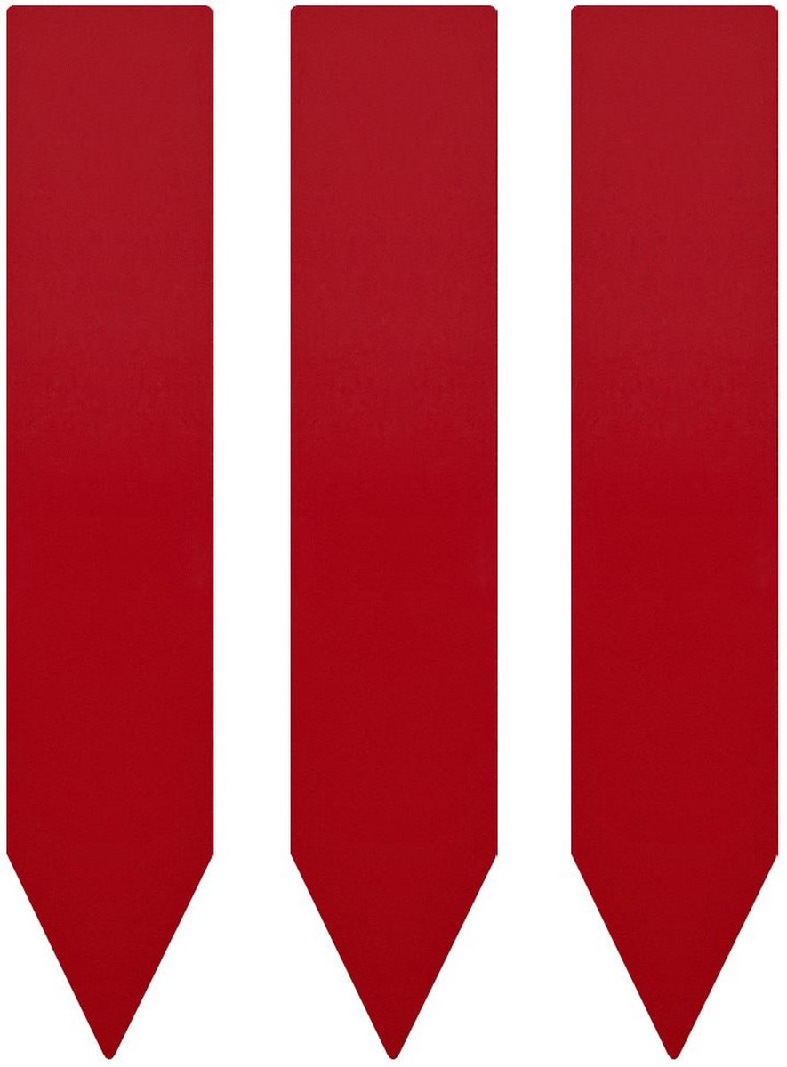 CombiCraft steeketiketten van PVC 20 x 100 mm rood - 100 stuks