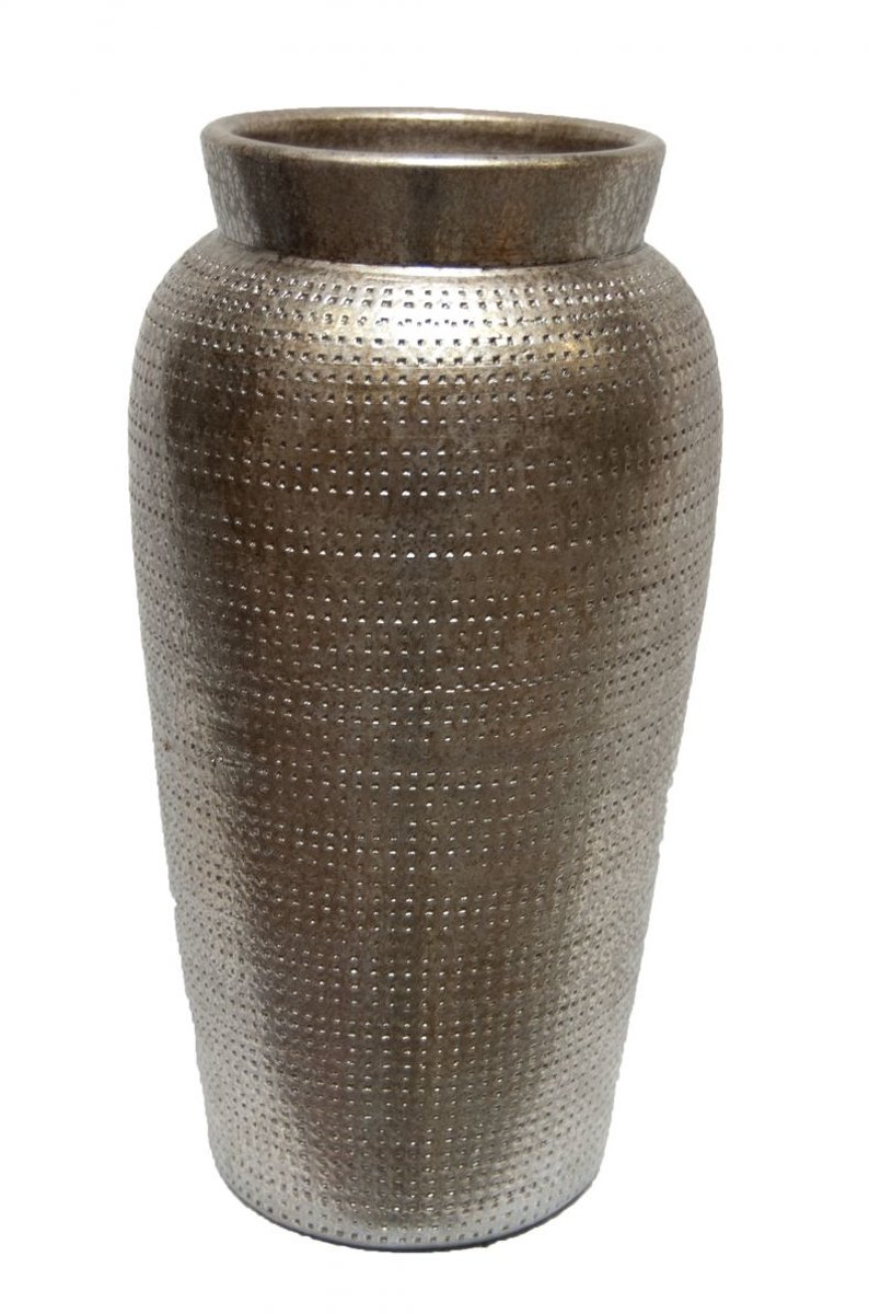 Marrakesh vaas goud zilver 19x45