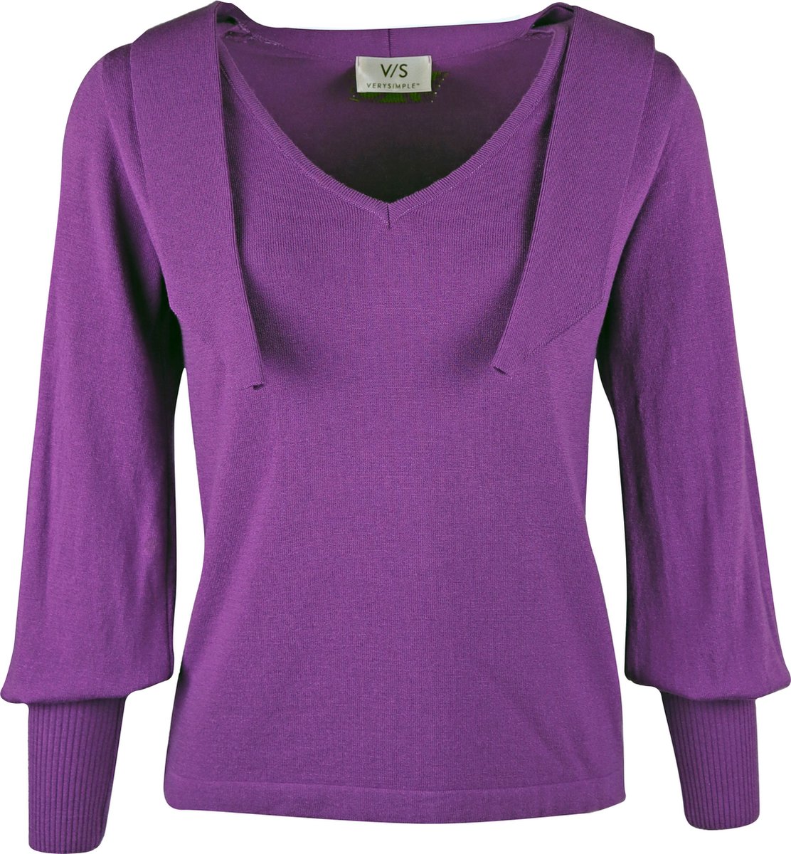 Verysimple • paarse trui met linten • maat S