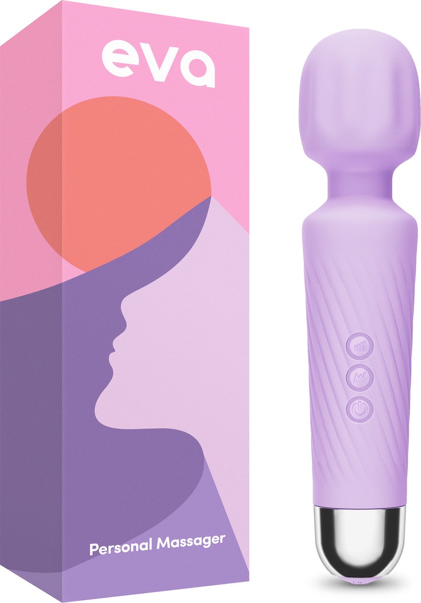 Goedkoopste Eva® Personal Massager - Magic Wand - Vibrator voor Vrouwen - Krachtige Clitoris Stimulator - 75 Intensere Stimulatie - 20 Standen - Fluisterstil - Sex Toys voor Vrouwen - Seksspeeltjes - Cadeau voor Vrouw - Sensuele Audio - Lavender Purple