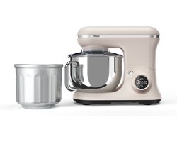 Princess 220138 2-in-1 Keukenmachine en IJsmachine in één - 1200W - 5 liter RVS mengkom - Gratis meegeleverde IJskom voor 1,4 liter ijs - Keukenrobot - Foodprocessor