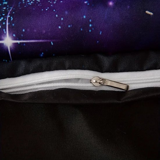 Universe Sterrenhemel Galaxy Planet Star Geometrisch Beddengoed set Roze Geel Paars Groen Blauw Zwart meisje Dekbedovertrek en kussensloop Microfiber (Stijl 4, Single 135x200 cm