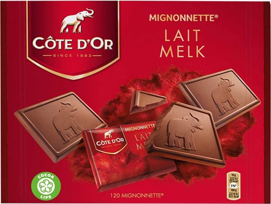 Côte d'Or Mignonnette Melkchocolade - Chocolaatjes Melk 120 x 10g - 1,2KG - Chocoladerepen en Tabletten - Chocolade voor bij de Koffie - Voorraad - Verjaardag Cadeau Vrouw of Man - Geschenkset voor Man en Vrouw