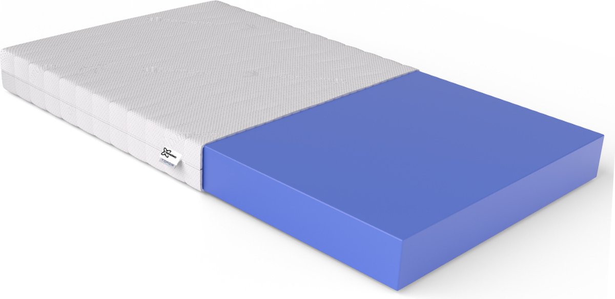 Trendimo Matras - 80x200 - 7 zones - Koudschuim - Bamboo plus tijk - Matras - Gemiddeld Wit