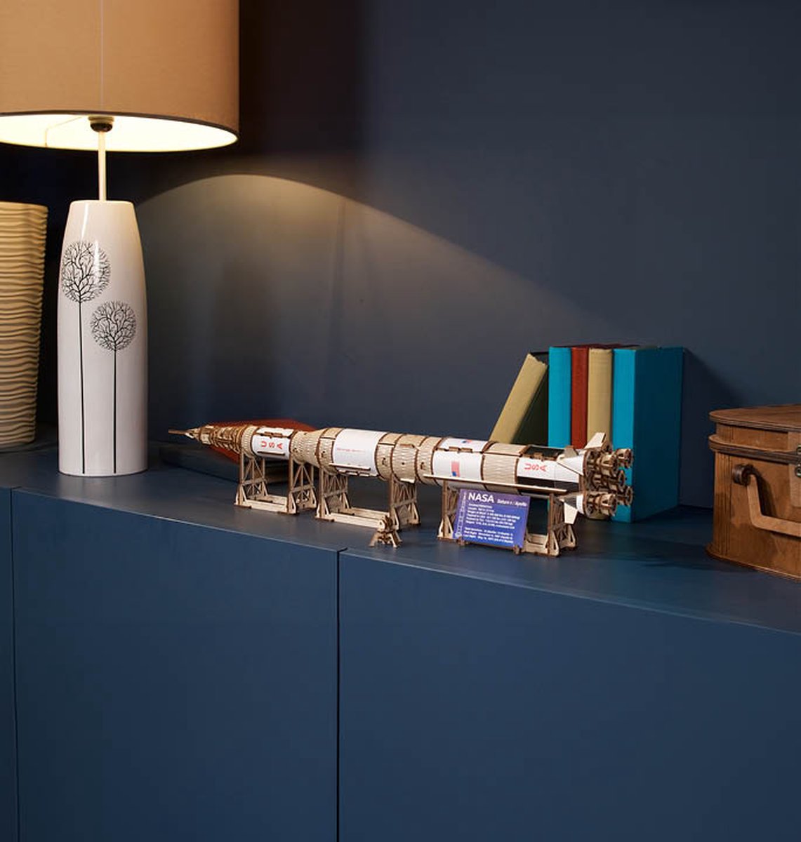 UGEARS 3D Modelbouw - Nasa Saturn V - Mechanisch Bouwpakket Hout - Educatief Speelgoed — afbeelding 6