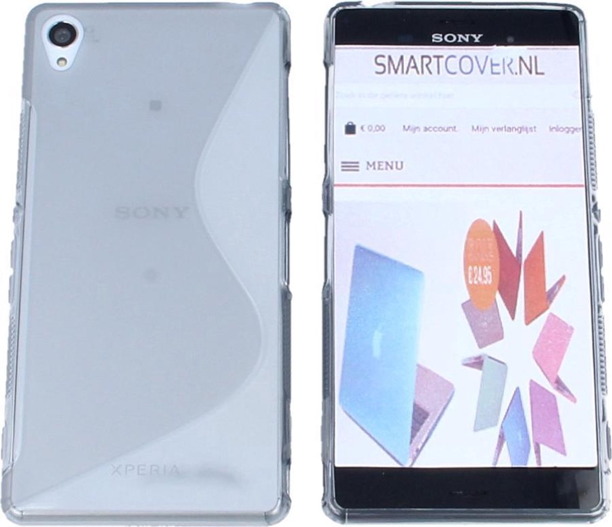 Sony Xperia X S Line Gel Silicone Case Hoesje Transparant Grijs Grey