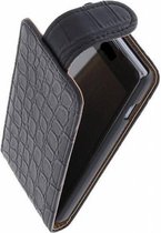 Croco Classic Flip Hoesje voor Galaxy Nexus I9250 Zwart