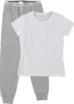 Calvin Klein Meisjes Pyjama wit/Grijs-128/140