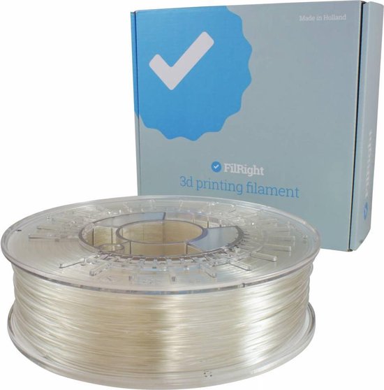 FilRight Pro PP PolyPropylène 1.75mm Filament d'imprimante 3D 0.5kg  Transparent | bol.com