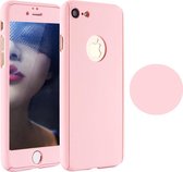 geschikt voor Apple iPhone 7 360 bescherming hardcase Roze