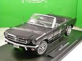 Ford Mustang 1964 Cabriolet Zwart 1-18 Welly