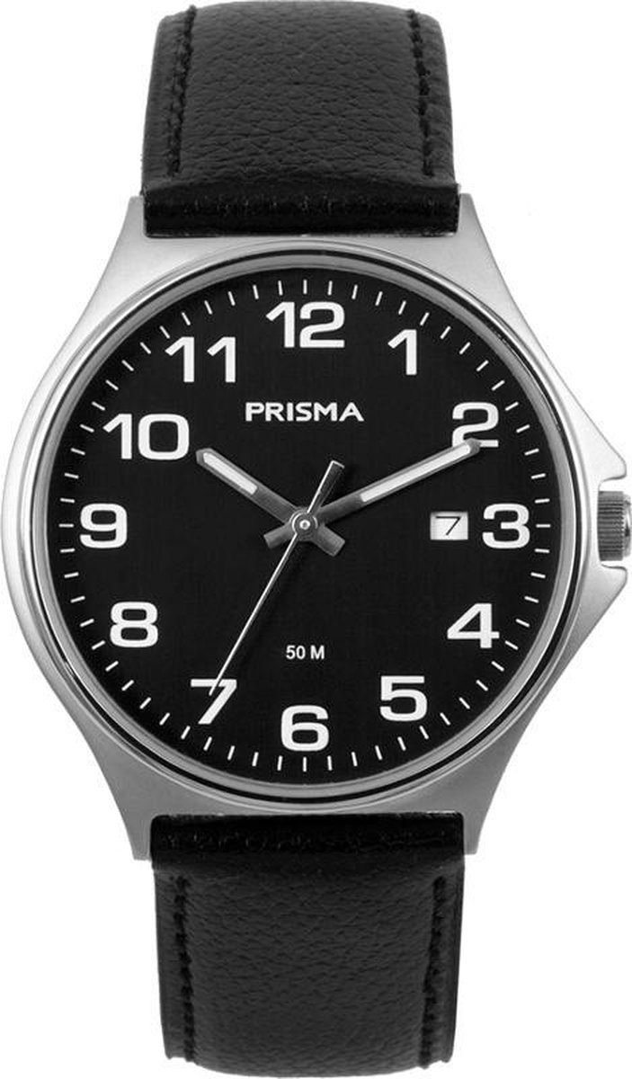 Prisma Heren Edelstaal 5 ATM horloge P.1686