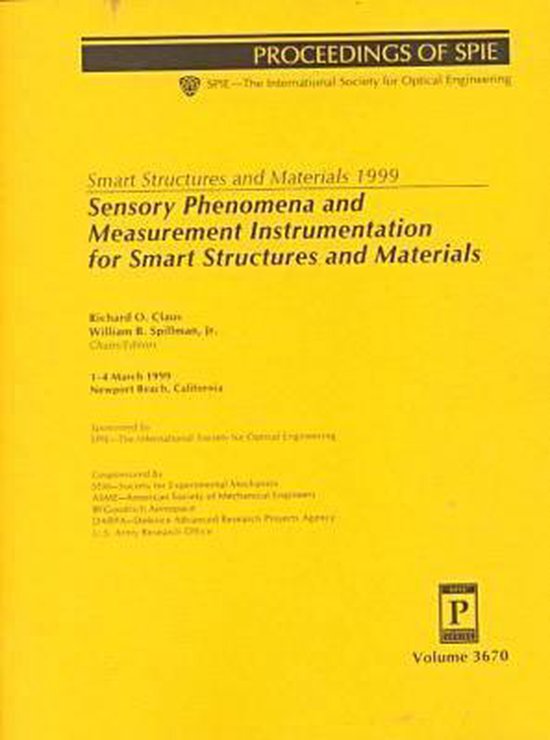 Smart Structures and Materials 1999: Sensory Phenomena and M ... - cover