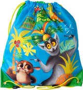 King Julien - Trekkoordtas - Lang leve Koning Julian - 38 cm hoog