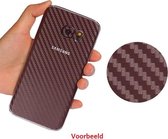 Xssive - 2x Sticker wrap Carbon Print voor Samsung Galaxy A310 A3 2016 - Bruin