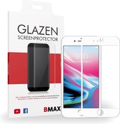BMAX iPhone 8 Glazen Screenprotector Full Cover (Wit) | Dekt het volledige scherm! | Beschermglas | Tempered Glass