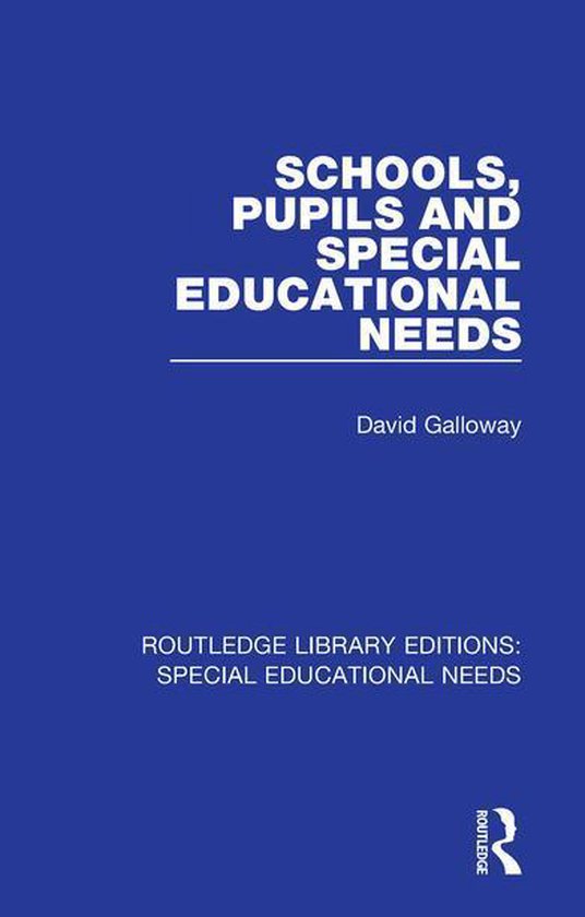 Routledge Library Editions: Special Educational Needs - Scho ... - cover