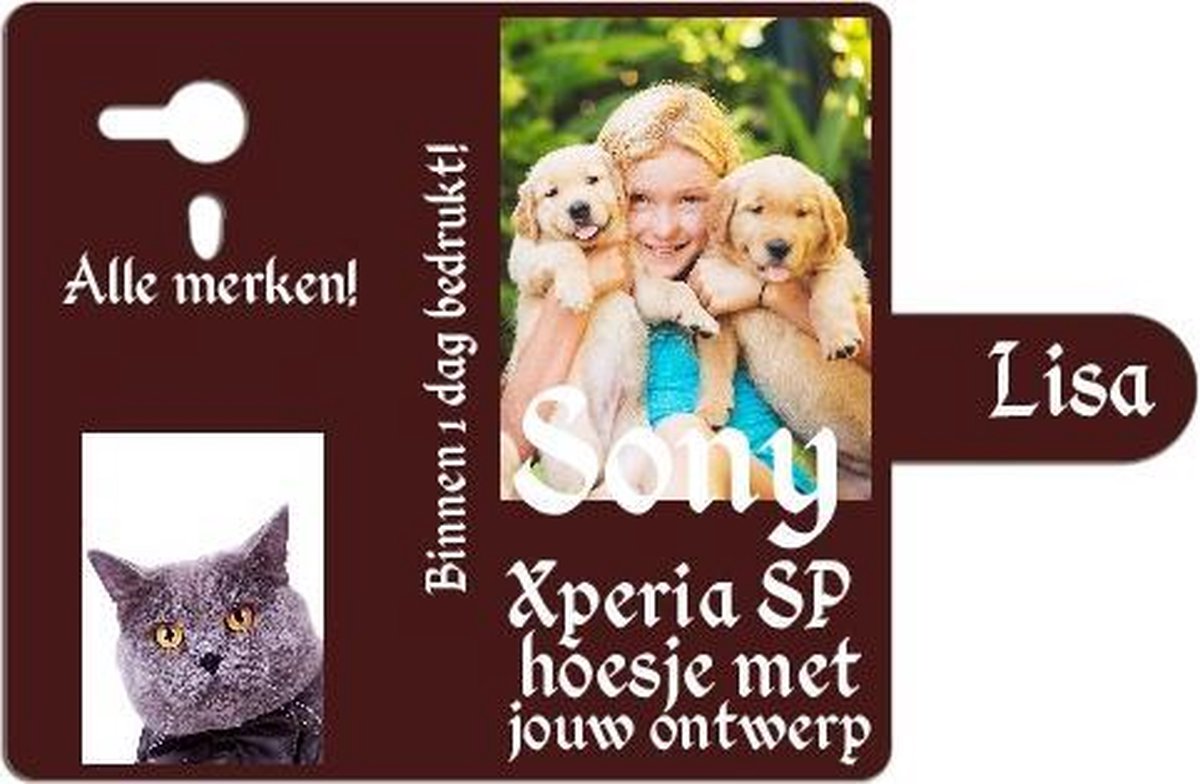 Defecte geluk Retentie Telefoonhoesje ontwerpen Sony Xperia SP met je favoriete dier | bol.com