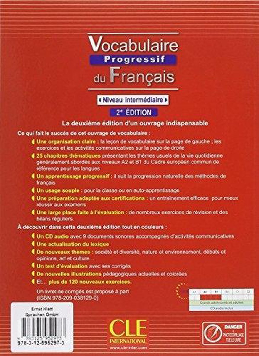 Vocabulaire progressif du français - Niveau intermédiaire (2ème