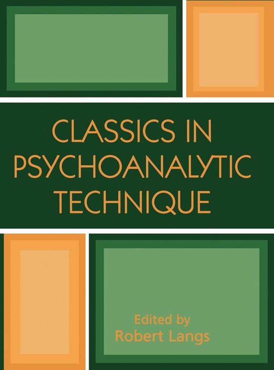 Classics in Psychoanalytic Technique - cover