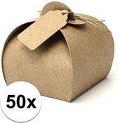 50x Kado doosjes bruin