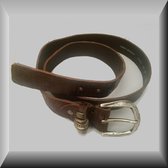 Stoere leren riem van 4 cm breed ,met fraaie gesp